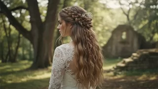 Dağınık Updo Örgülü Uzun Saç Modelleri