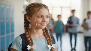 Kız Öğrenci Örgülü Saç Modelleri