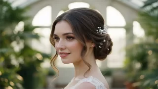 Yarım Topuz Saç Modelleri Gelin Başı
